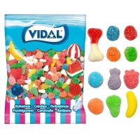 Beutel mit Gummibärchen mit Zuckermantel - Mini mix Vidal - 1 kg