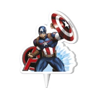 Captain America Avengers Kerze 8 cm - 1 Stück