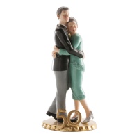 Figur für Goldene Hochzeitstorte zum 50. Jahrestag - 20 cm