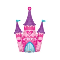 Prinzessin Schloss Silhouette Luftballon XL 91,4 cm