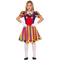 Regenbogen Clown Kostüm für Mädchen