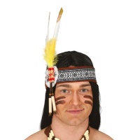 Indianer-Stirnband mit Federkopfschmuck