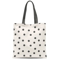 Weiße Stofftasche mit Polka Dots