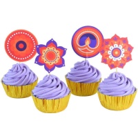 Happy Diwali Cupcake-Kapseln und Picks - 24 Stück