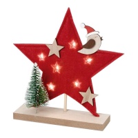 20 cm Weihnachtsstern Figur mit Licht