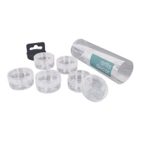 Transparentes Glashalterrohr mit 5 Gläsern von 15 ml - Artis Decor