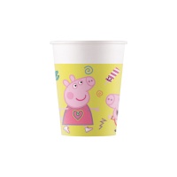 Peppa Pig und George 200 ml Becher - 8 Stück.