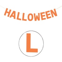 Orangefarbene Halloween-Girlande 2,5 m - PartyDeco