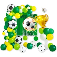 Fußball Champion Ballon- und Banner-Set - 50 Stücke