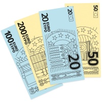 Bunte Banknoten-Bonbonwaffel - 8 g