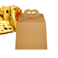 Schachtel 17,5 x 17,5 x 16 cm für Kraft-Panettone - 5 Stück.