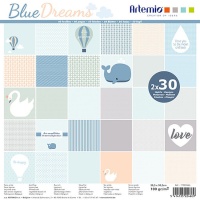 Blaue Träume Scrapbooking-Papiersatz - Artemio - 60 Blätter