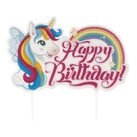 Happy Birthday Einhorn Topper - Dekora