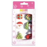 Assortierte Weihnachts-Zuckerfiguren - Scrapcooking - 6 Stück