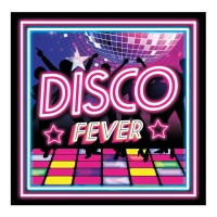 Disco Fever Servietten 16,5 x 16,5 cm - 12 Stück.