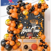 Kit de globos con cartel de Baloncesto - 100 unidades