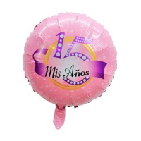 Bubblegum rosa Geburtstag Ballon My 15 Jahre von 45 cm