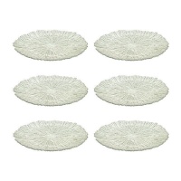 Türkisfarbener flacher Glasteller 32 cm - Vivalto - 6 pcs.