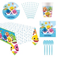 Baby Shark Party Pack - 8 Personen