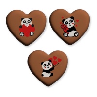 Panda Valentinstag Milchschokolade Figuren - Dekora - 54 Einheiten