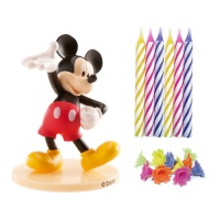 Mickey Mouse Tortenfiguren-Set mit Kerzen - Dekora