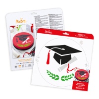 25 cm Student Graduation Schablone - Dekorieren