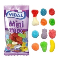 Tüte mit Gummibärchen mit Zuckermantel - Mini-Mix Vidal - 75 gr