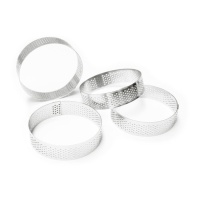 8 cm runde perforierte Stahlform - Scrapcooking - 4 Stk.