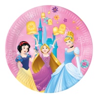 Disney Prinzessinnen Schneewittchen, Rapunzel und Cinderella Teller 23 cm - 8 Stück