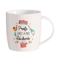 350 ml Becher Profe eres la más rockera (Du bist der Rocker)