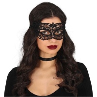 Schwarze Spitzenmaske