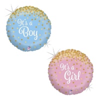 It's a boy - It's a girl runder Ballon 46 cm - Grabo