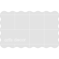 5 x 8 x 0,8 cm quadratische ergonomische Stempelplatte aus Acryl - Artis decor