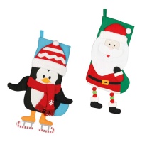 Assortierte Weihnachtsfigur Strumpf 46 cm