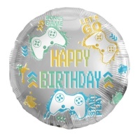 Happy Birthday Videospiel Ballon 45 cm - Folat