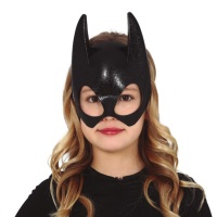 Schwarze Fledermaus-Superheldenmaske für Kinder