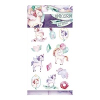 Assorted Love Unicorn Temporary Tattoos - 12 Stk.