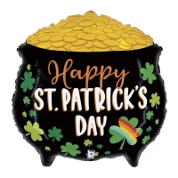 St. Patrick's Day Ballon Kessel mit Geld 55 x 57 cm - Grabo