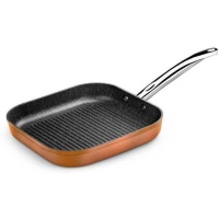 Gestreifte Grillpfanne aus Kupfer 28 x 28 cm - Monix