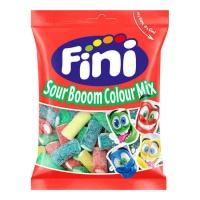 Farbige Lakritzwürfel - Fini Boom Farbmix Bonbongel - 90 g