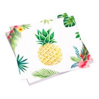 Hawaiianische Ananas-Servietten 16,5 cm - 20 Stück.