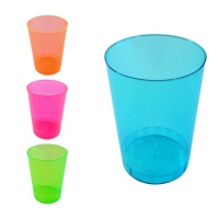 370ml Neon Plastikbecher - 4 Stk.