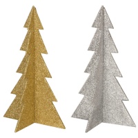 Glitzer-Weihnachtsbaum 19 cm - 1 Stück