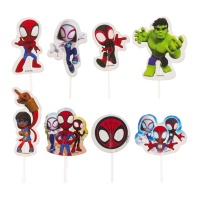 4,5 x 2,7 cm Spidey Picks - 16 Stück.