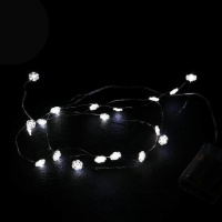 Schneeflocken-Lichtgirlande 2m - 20 LEDs