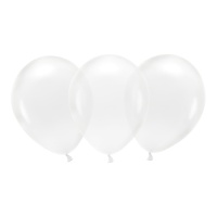 Latex Luftballons 12 cm kristallklar - PartyDeco- 100Stück