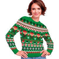 Weihnachtselfen-Pullover für Frauen