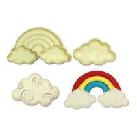 Wolken- und Regenbogenförmchen - JEM - 2 Stück