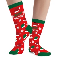 Weihnachtsmann Mütze Socken - 1 Paar