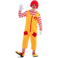 Gelber Burger Clown Kostüm für Männer